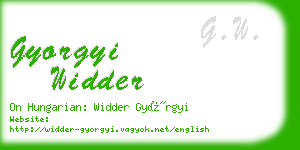 gyorgyi widder business card